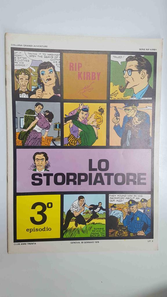Rip Kirby episodio 03: Lo storpiatore. Collana Grandi Avventure. Strisce giornaliere dal 25-7-1946 al 2-11-1946