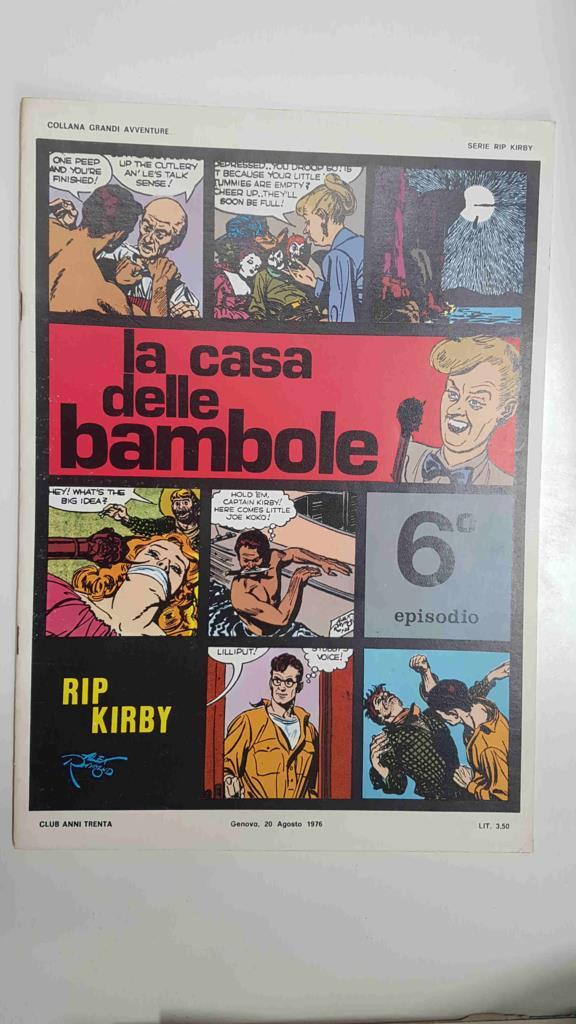 Rip Kirby episodio 06: la casa delle bambole. Collana Grandi Avventure. Strisce giornaliere dal 26-5-1947 al 11-10-1947
