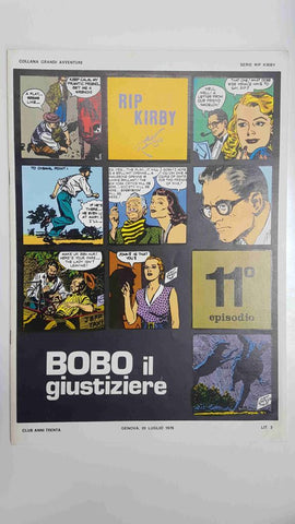 Rip Kirby episodio 11: Bobo il giustiziere. Collana Grandi Avventure. Strisce giornaliere dal 23-5-1949 al 3-9-1949