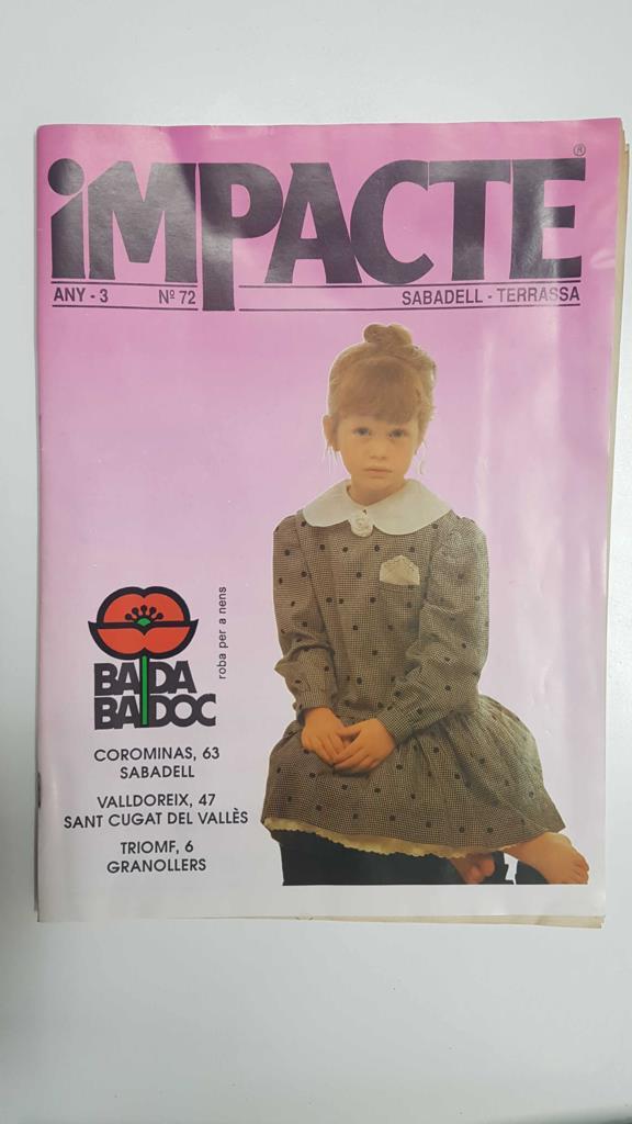 Revista Impacte num 72 any 3, del 2 al 16 d'octubre de 1989. Sabadell - Terrassa