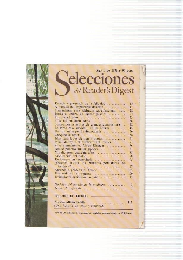 Selecciones del Reader s Digest. agosto 1979: Esencia y presencia de la felicidad-