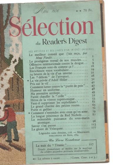 Selecciones del Reader s Digest. mars 1956: Le meilleur conseil que j aie reçu- Le