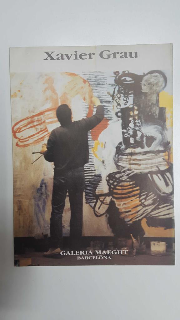 Catalogo cuadriptico de la exposición de Xavier Grau en la Galeria Maeght (Barcelona) en 1989