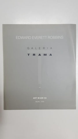 Catalogo díptico, Edward Everett Robbins en la Galeria Trama. Art Miami 92