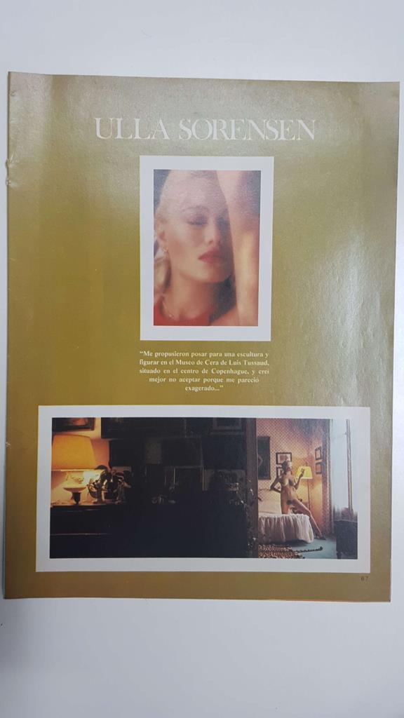 Articulo sobre Ulla Sorensen. Proviniente de la revista Penthouse