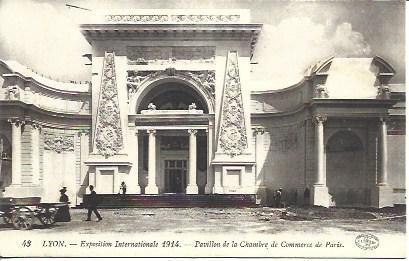 POSTAL A2657: Pabellon de la Camara de Comercio en Exposcion Internacional de Lyon
