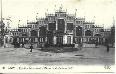 POSTAL A2656: Grand Hall. Exposion Internacional Lyon 1915