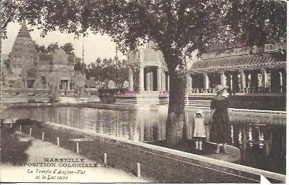 POSTAL A2653: Templo de Anghor Vat en Exposicion Colonial Marsella