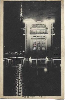 POSTAL A2681: Exposicion Artes Decorativas. Vista nocturna