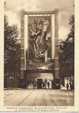 POSTAL A2675: Porte de Ornay. Exposicion Artes Decorativas Paris