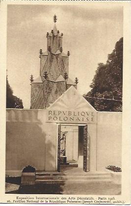 POSTAL A2673: Pabellon Polonia Exposicion Artes Decorativas. Paris