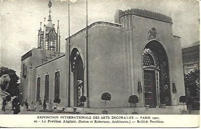 POSTAL A2664: Pabellon de Inglaterra. Exposicion Artes Decorativas Paris