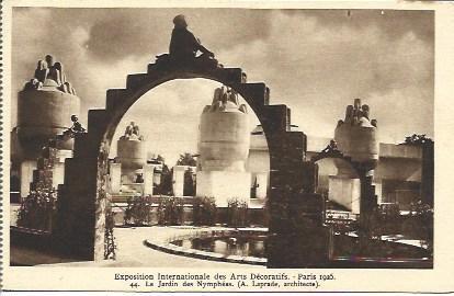 POSTAL A2662: Jardin des Nympheas, Exposcion Artes Decorativas Paris