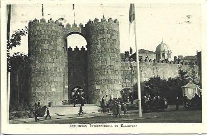 POSTAL A2636: Puerta de Avila en Pueblo Español. Barcelona