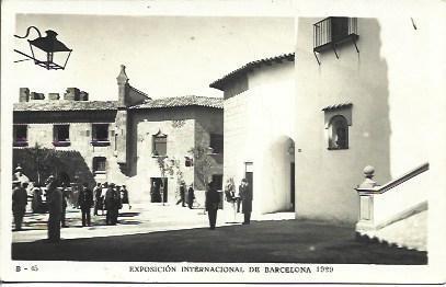 POSTAL A2634: Plaza de la Iglesia en Pueblo Español. Barcelona