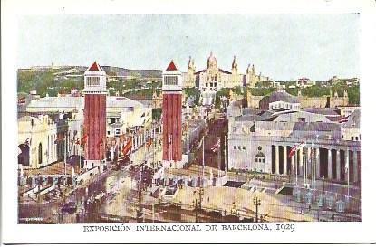 POSTAL A2606: Entrada a la Exposicion Universal de Barcelona