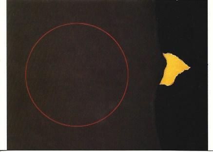 POSTAL A2594: Circulo rojo sobre verder, por Torner