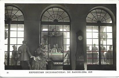 POSTAL A2626: Ferrocarril en el Palacio Nacional Exposicion Barcelona