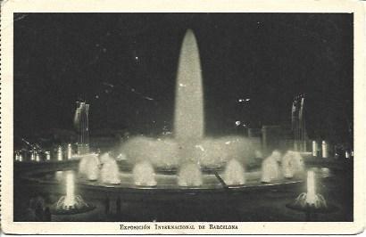 POSTAL A2611: Exposicion Universal de Barcelona. Fuente Monumental