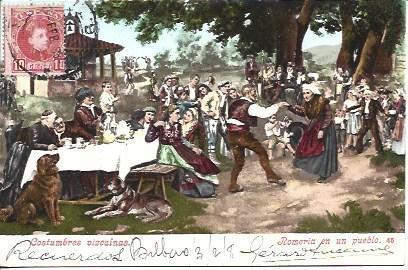 POSTAL A2742: Costumbres de Vizcaya. Romeria