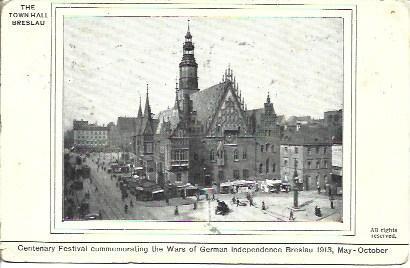 POSTAL A2707: Festival Independencia de Breslau, 1913