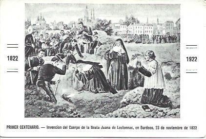 POSTAL A2692: Invencion del cuerpo de la Beata Juana de Lestonnac