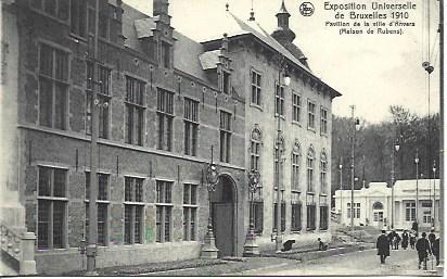 POSTAL A2689: Pabellon de Anvers en Bruselas
