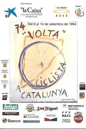 POSTAL A2457: Cartel 74 Volta Ciclista a Catalunya 1994