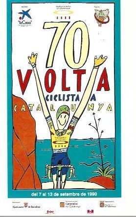 POSTAL A2453: Cartel de Xavier Mariscal para Volta a Catalunya 1990