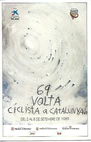 POSTAL A2452: Cartel de Miquel Barcelo para Volta a Catalunya 1989