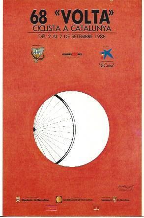 POSTAL A2451: Cartel 68 Volta Ciclista a Catalunya 1988