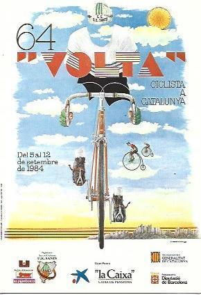 POSTAL A2447: Cartel 64 Volta Ciclista a Catalunya 1984