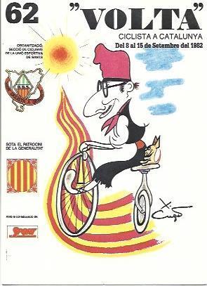 POSTAL A2445: Cartel de Xavier Cugat para Volta Ciclista 1982