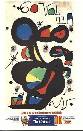 POSTAL A2443: Cartel de Miro para Volta Ciclista 1980