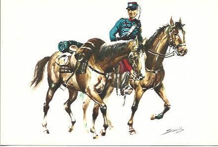 POSTAL A2482: Batidor de Caballeria Ligera. Regimiento de Cazadores Talavera