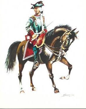 POSTAL A2472: Coracero del Regimiento Real Aleman