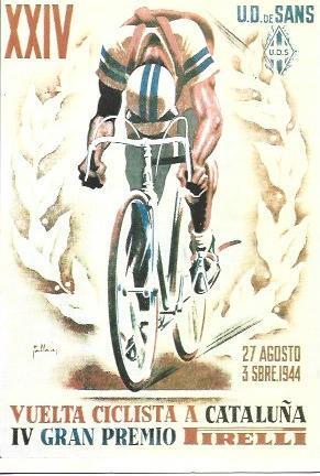 POSTAL A2407: XXIV Vuelta ciclista a Cataluña 1944