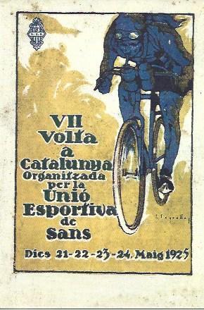 POSTAL A2390: VII Volta a Catalunya per la Unio Esportiva de Sans. 1925