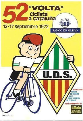 POSTAL A2435: Cartel 52 Volta Ciclista a Catalunya 1972
