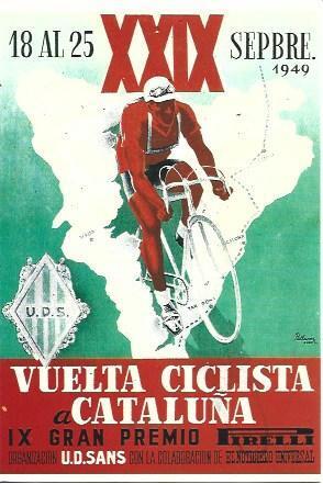 POSTAL A2412: Vuelta a Catalunya 1949