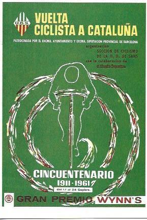 POSTAL A2424: Cincuentenario Vuelta Ciclista a Cataluña 1961