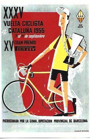 POSTAL A2418: Cartel Volta Ciclista a Catalunya 1955