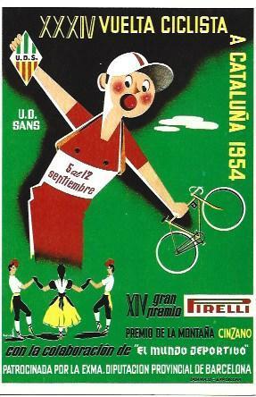 POSTAL A2417: Vuelta Ciclista a Catalunya 1954 