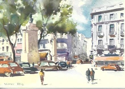 POSTAL A2558: Rambla de Figueres, por Ramon Reig
