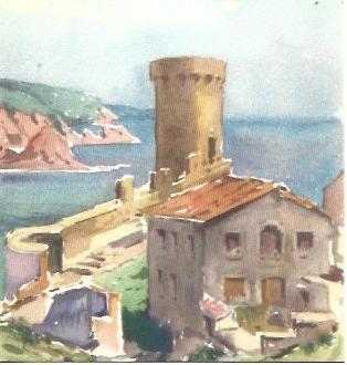 POSTAL A2555: Torre en Tossa de Mar, por Ramon Reig