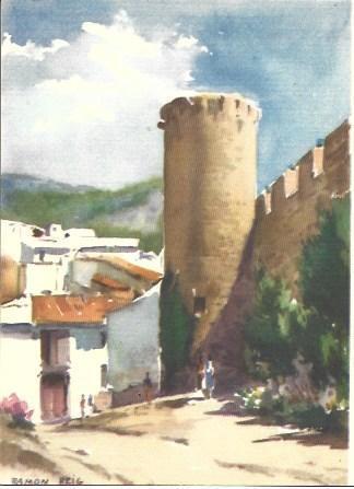 POSTAL A2554: Vila Vella de Tossa de Mar, por Ramon Reig