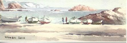 POSTAL A2552: Playa de Tossa de Mar, por Ramon Reig