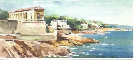 POSTAL A2549: Cami de Ronda en S'Agaro, por Ramon Reig