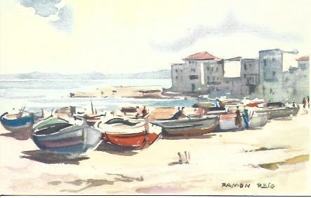 POSTAL A2547: Playa de L'Escala, por Ramon Reig