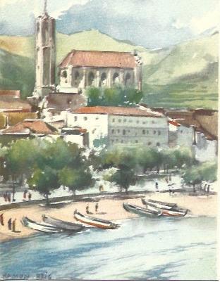 POSTAL A2541: Ramon Reig. Iglesia de Portbou